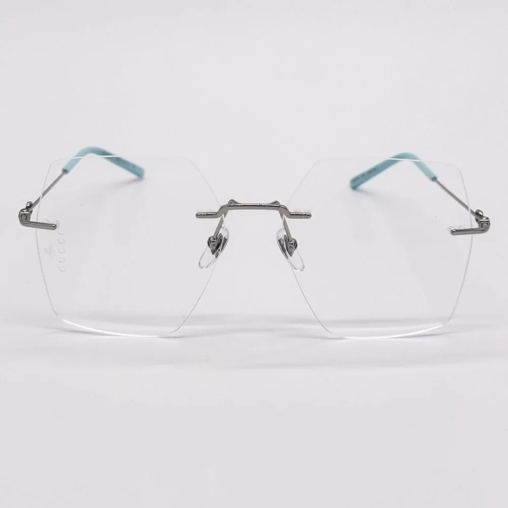 NEW GG0683O 002 GUCCI SQUARE SILVER WOMEN EYEGLASSES GUCCI